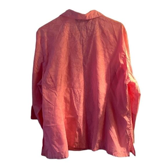 Pre Owned Women’s Sag Harbor Pink Floral Button Up Shirt Sz 22W - Picture 2 of 12
